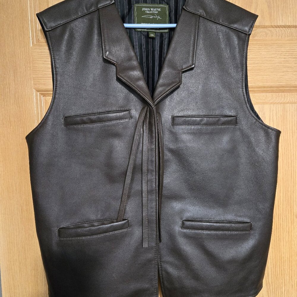 Full Grain Genuine Leather Vest Inspired by John Wayne